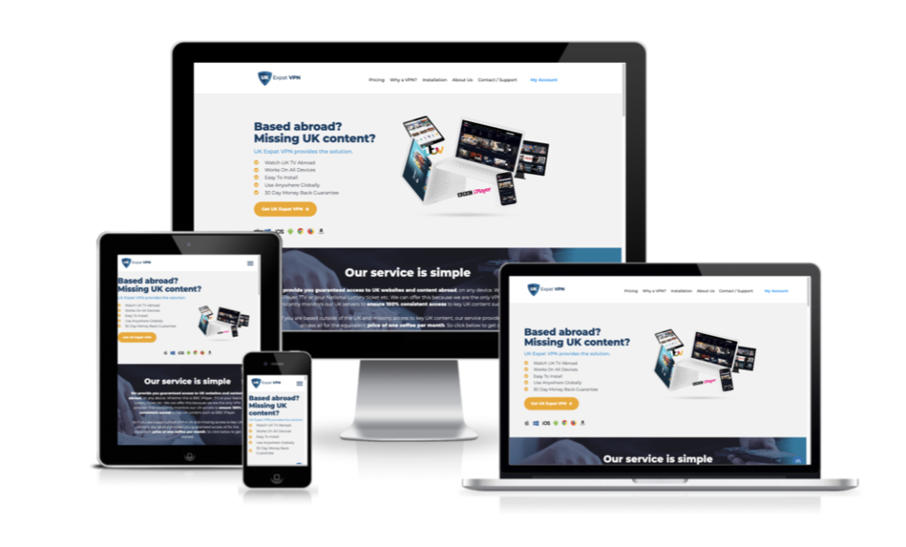 ExpatVPN WordPress portfolio